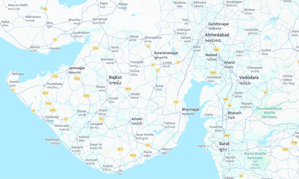 Map of Mercury EV dealership locations across India