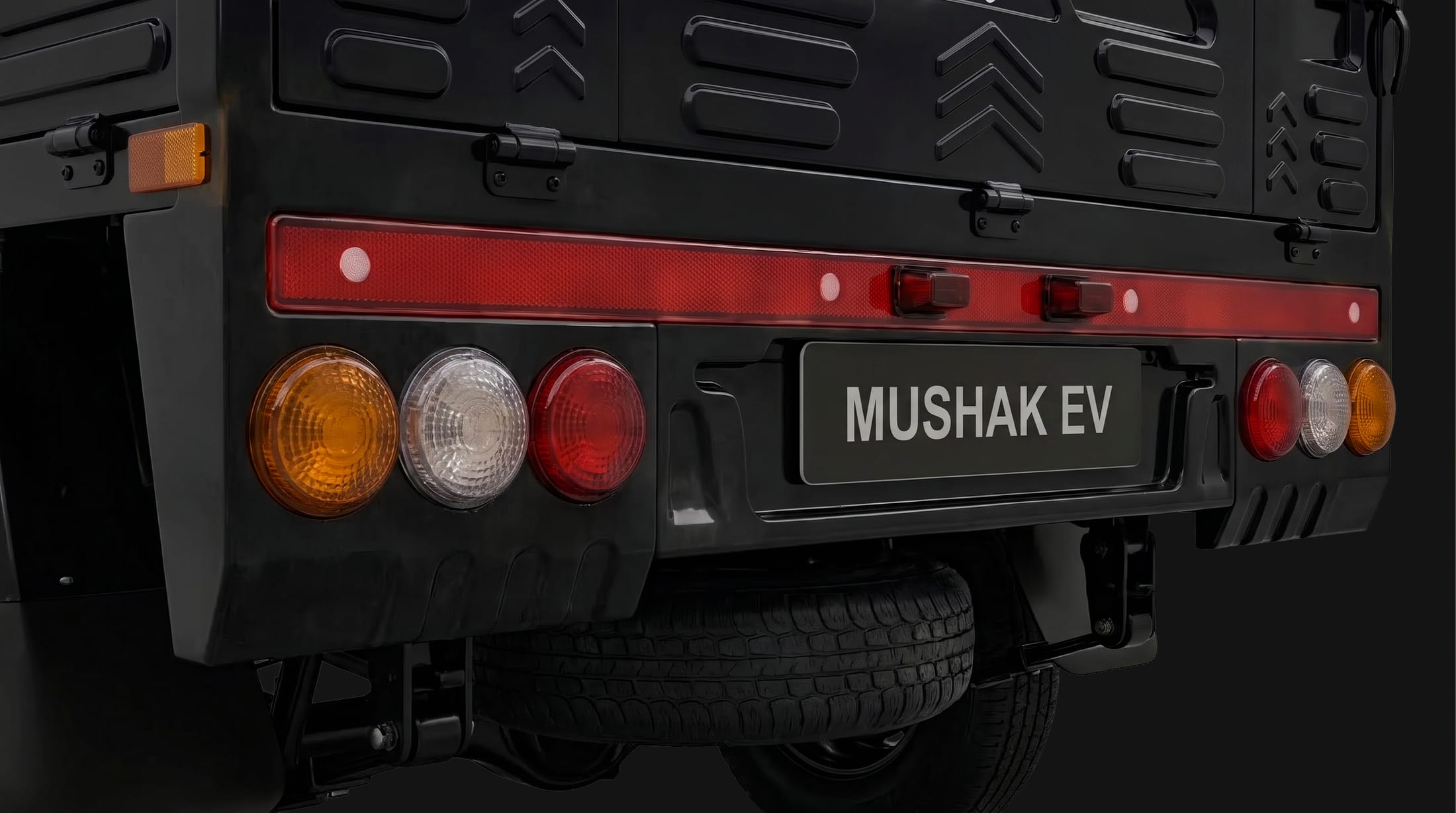 Rear tail lights on the Mercury Mushak electric cargo loader