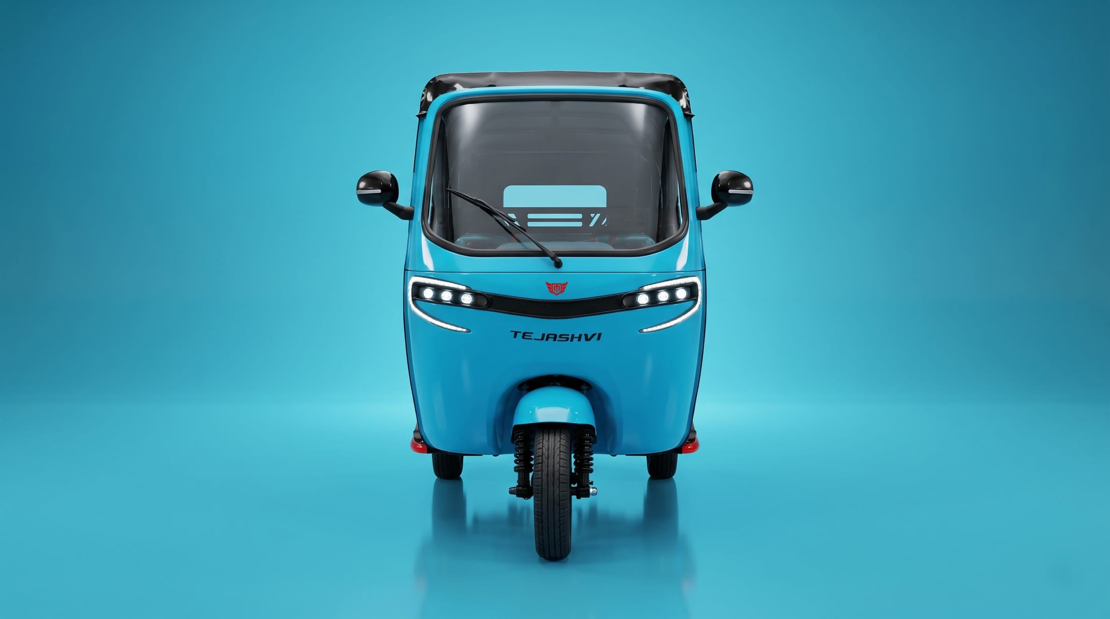 Mercury Tejashvi electric passenger auto photographed head-on